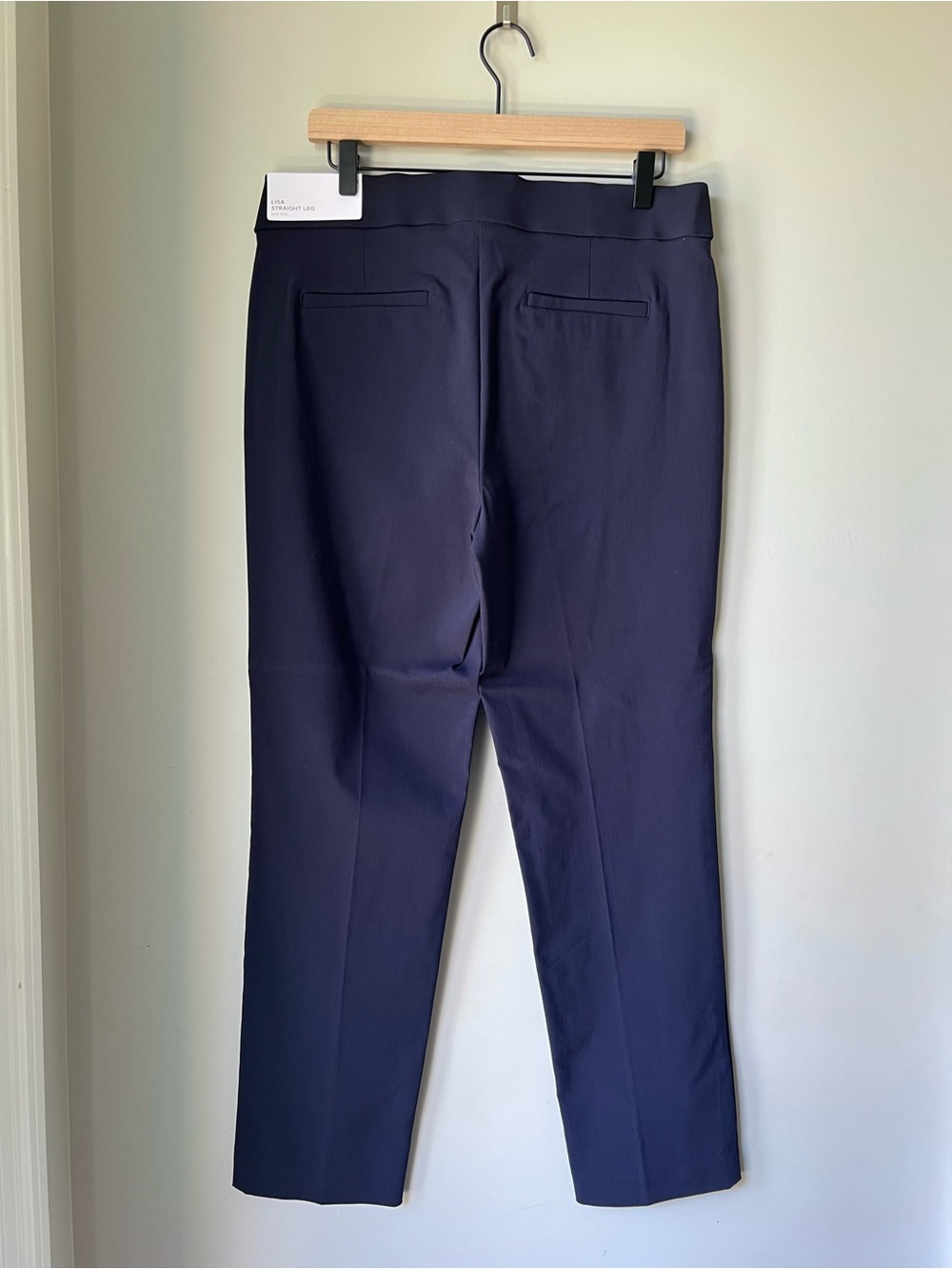 NWT Liz Claiborne Lisa Womens Straight Pull-On Pant Color Navy Size 10 - Picture 6 of 9